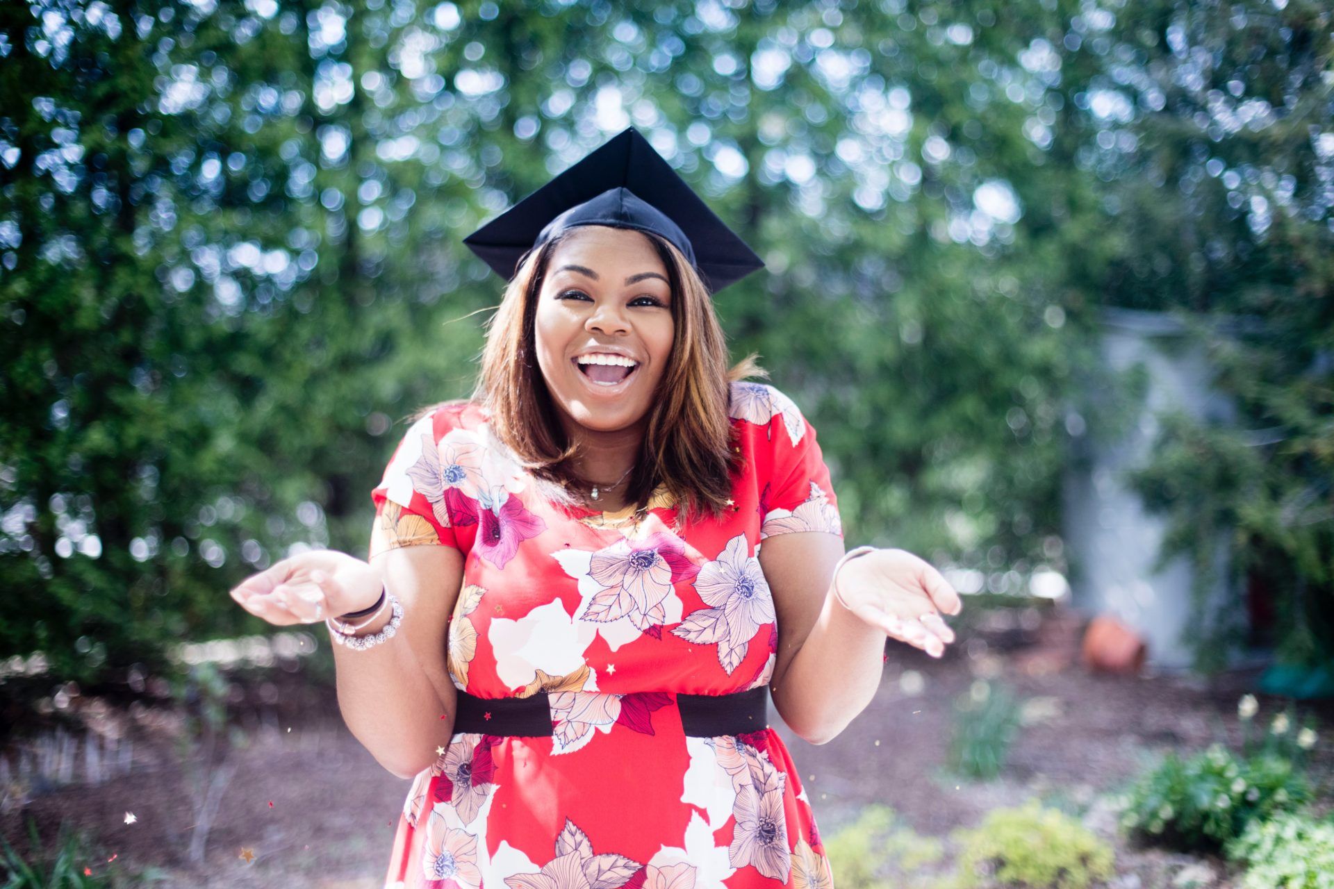 Lady graduating